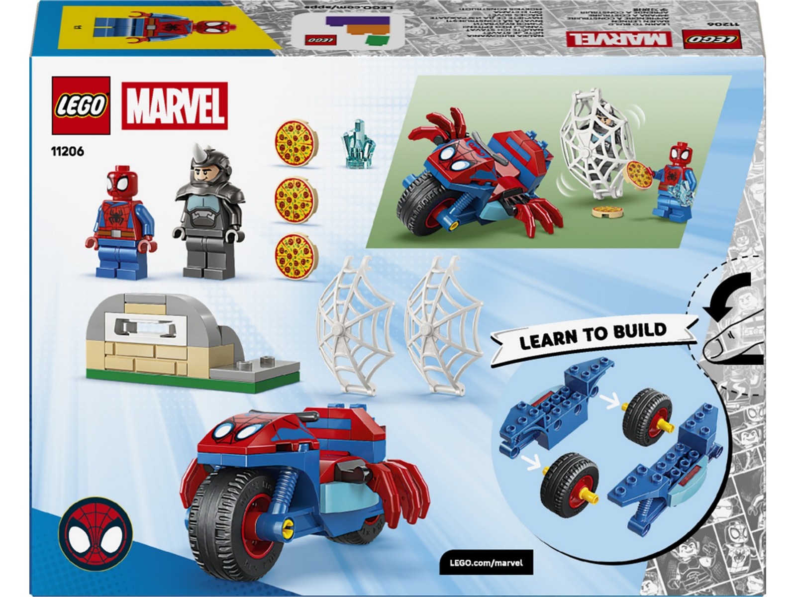 LEGO Spidey på motorcykel mod Rhino 11206 LEGO