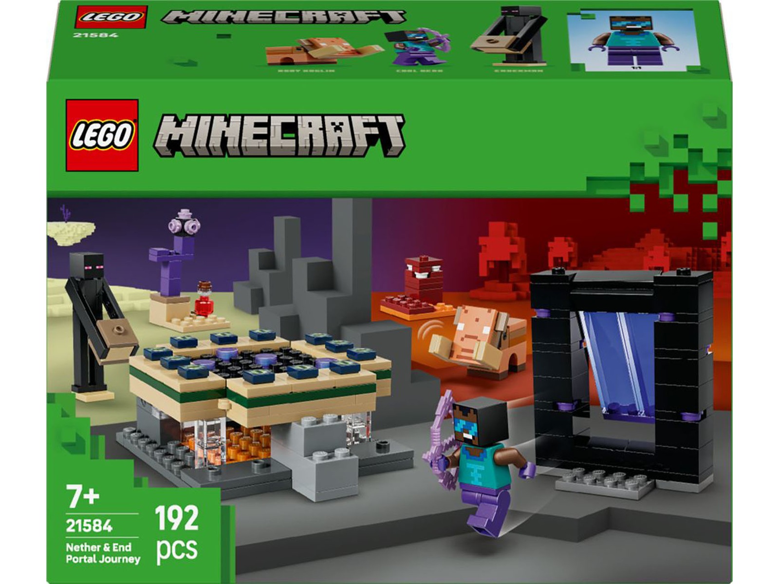 LEGO Minecraft rejse med Nether- og End-portal 21584 LEGO