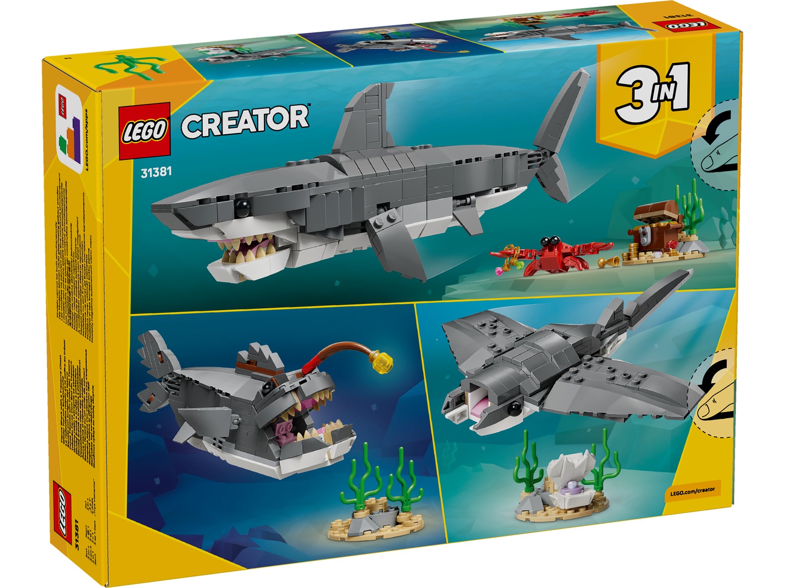 LEGO Creator vildsindet haj med skattekiste 31381 LEGO
