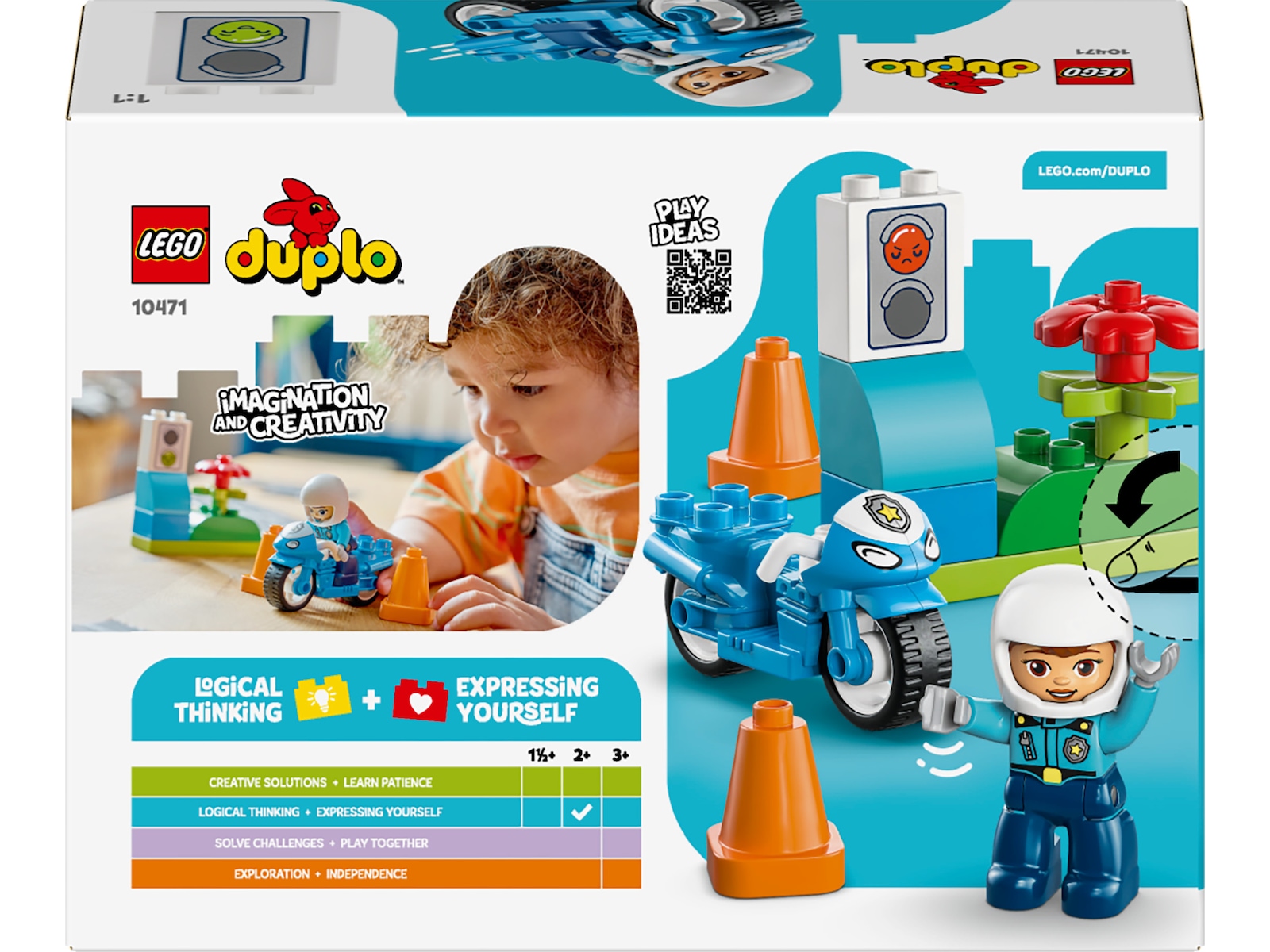 LEGO DUPLO Town politimotorcykel 10471 (blå) LEGO