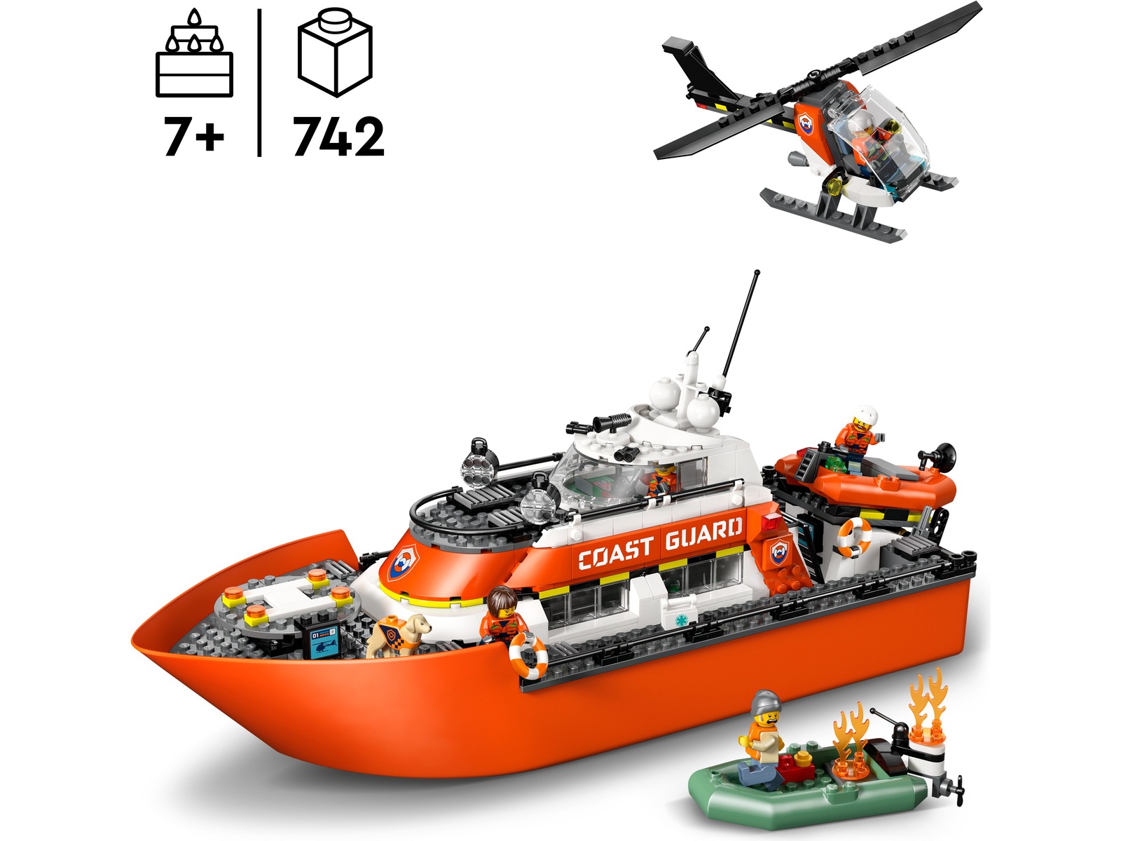 LEGO City kystvagtens helikopter og redningsbåd 60504 LEGO