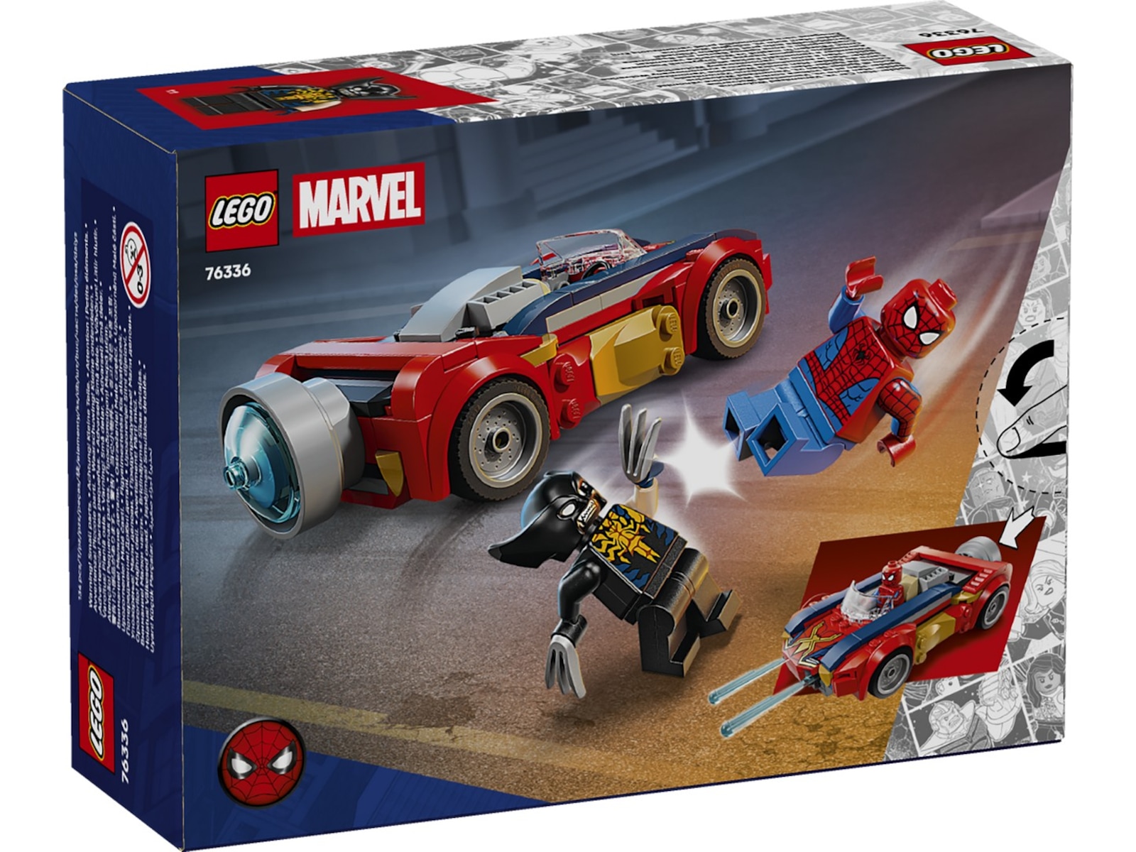 LEGO Super Heroes Spider-Man i bil mod venomiseret Wolverine 76336 LEGO