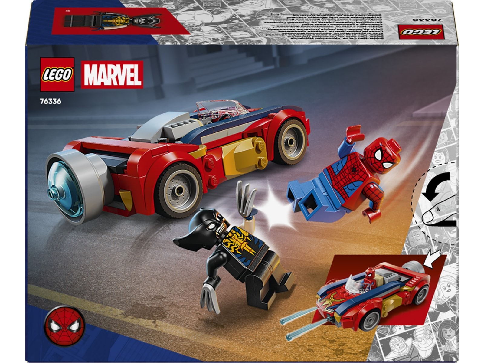 LEGO Super Heroes Spider-Man i bil mod venomiseret Wolverine 76336 LEGO