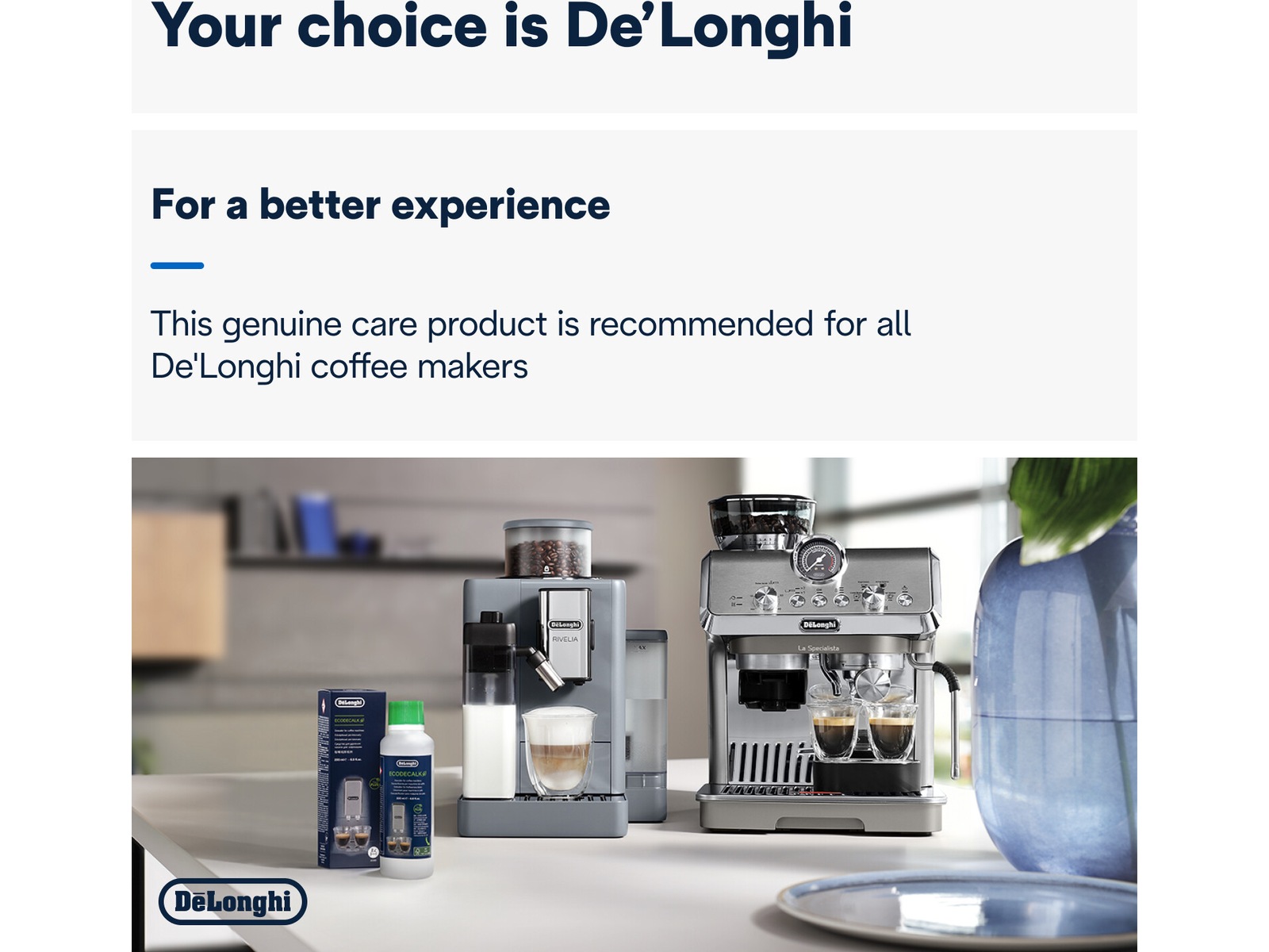 DeLonghi DLSC202 afkalkningsmiddel 200 ml Tilbehør til kaffemaskine