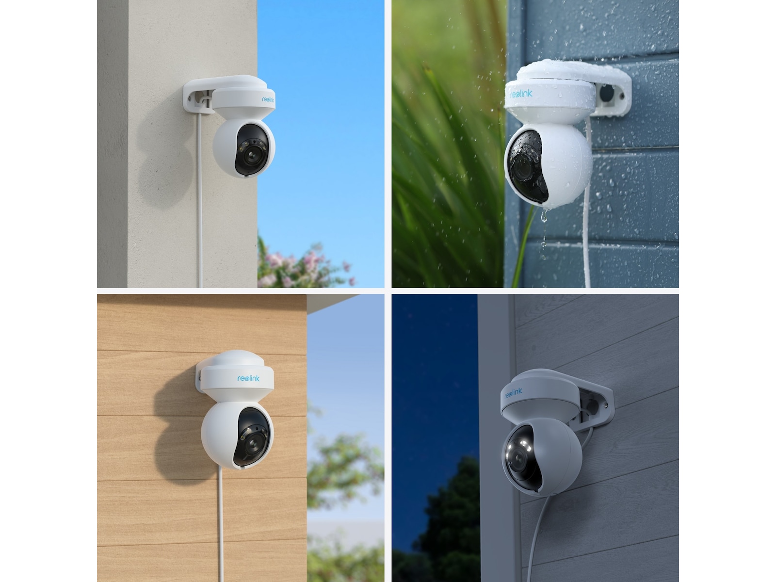 Reolink E1 Outdoor WiFi udendørs overvågningskamera 4-pack Overvågningskameraer