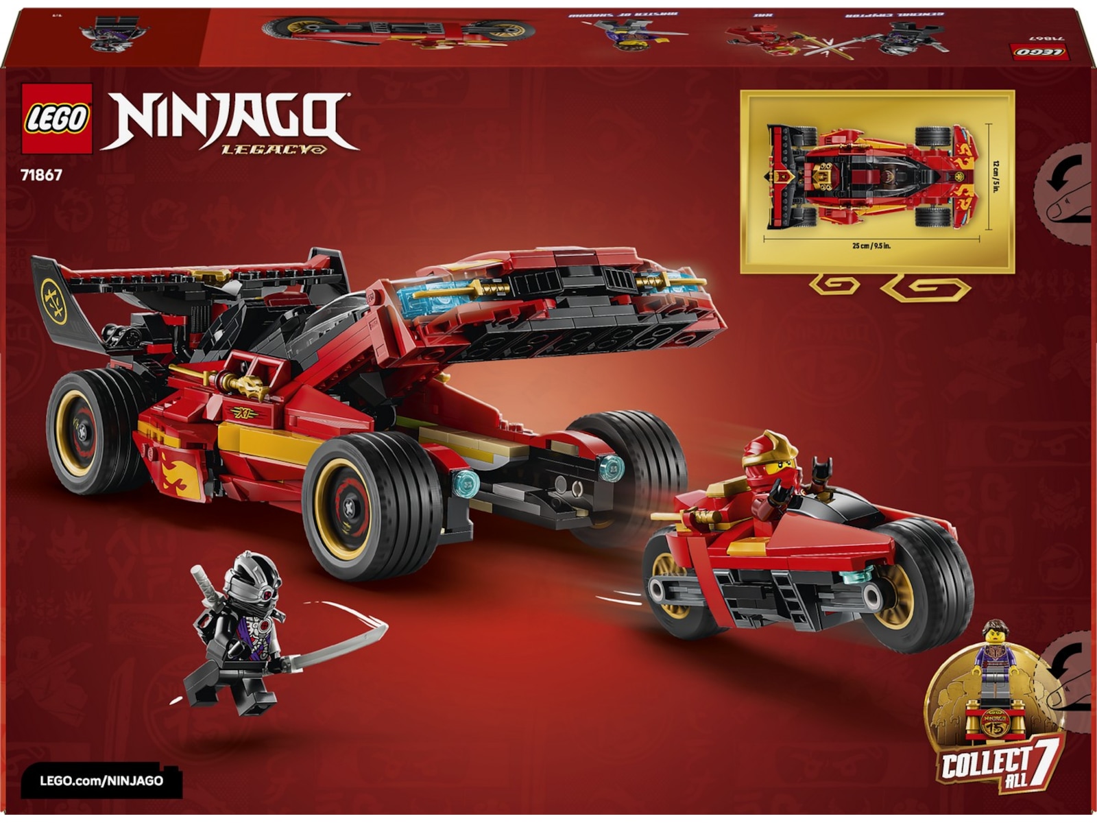 LEGO Ninjago 15-års jubilæumsudgaven af Kais X-1 ninjabil 71867 LEGO