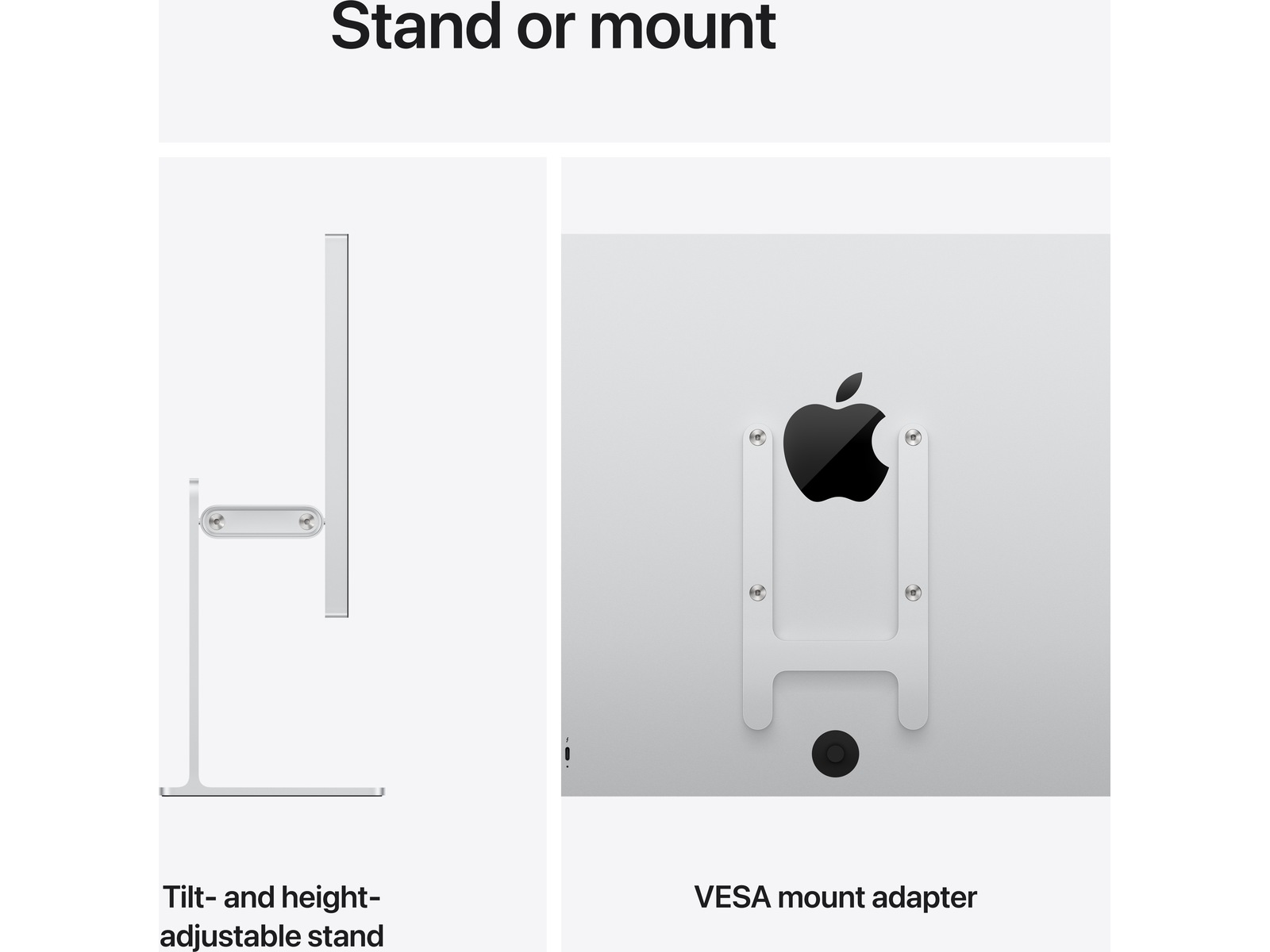 Apple Studio Display XDR (2026) Nano-Texture Glass - stativ med vinkel- og højdejustering Skærme