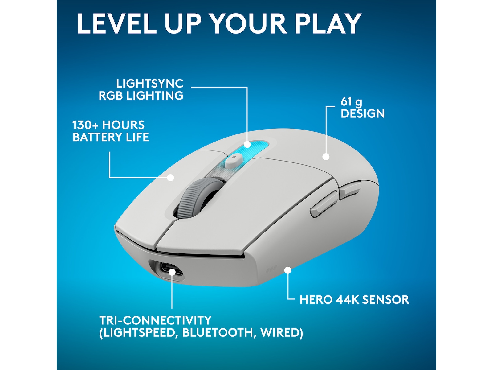 Logitech G305 X SUPERLIGHT Trådløs Spillemus (hvid) Gamingmus