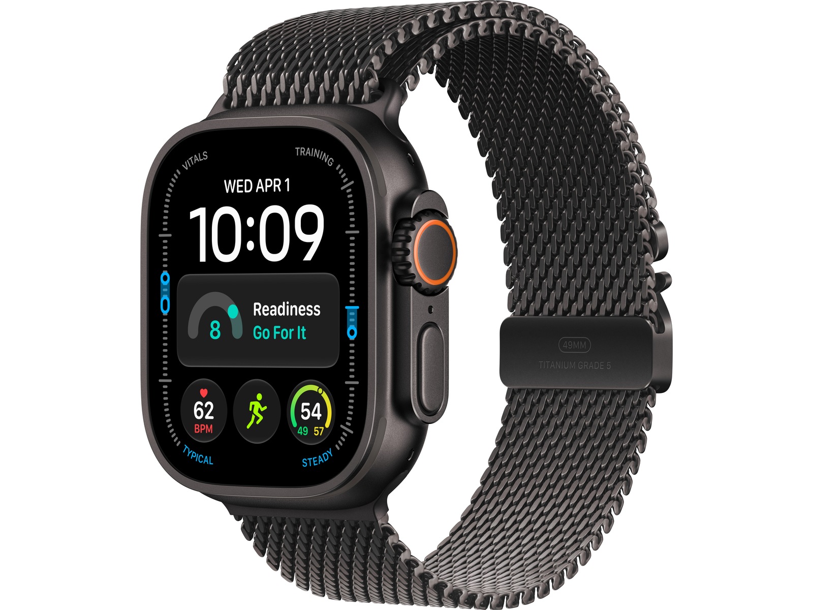 Apple Watch Ultra 4 GPS + LTE 49mm Titanium (sort) Smartwatches