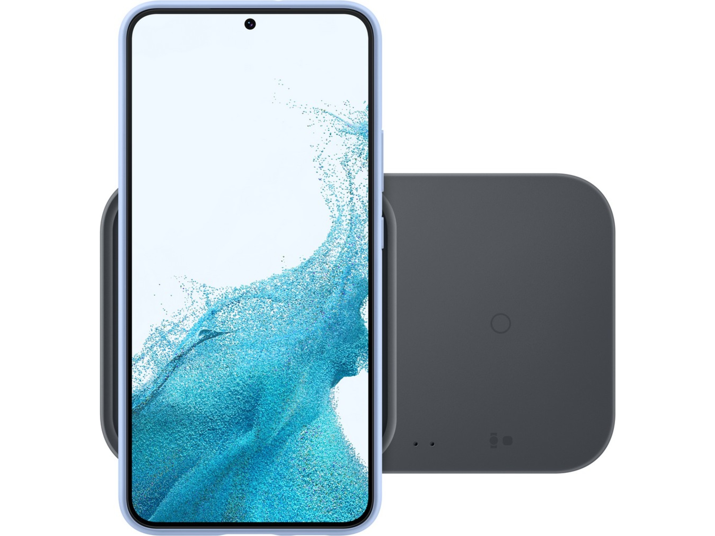 Trådløs oplader Duo med kabel (sort) Trådløs oplader