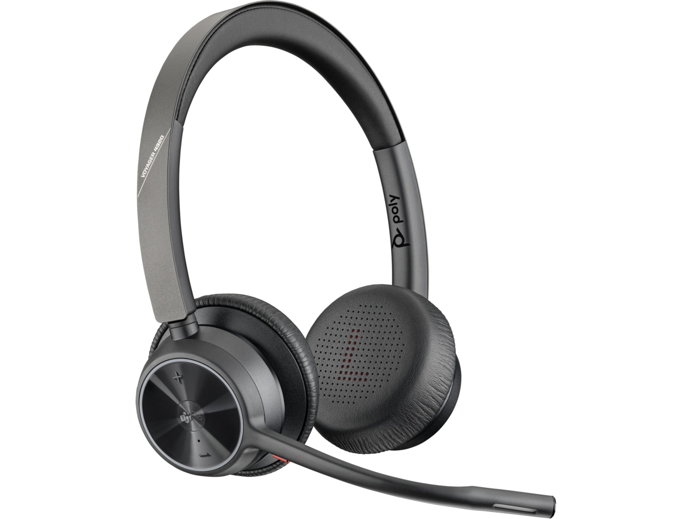 Poly Voyager 4320-M MS USB-C headset med opladningsstander Trådløst headset