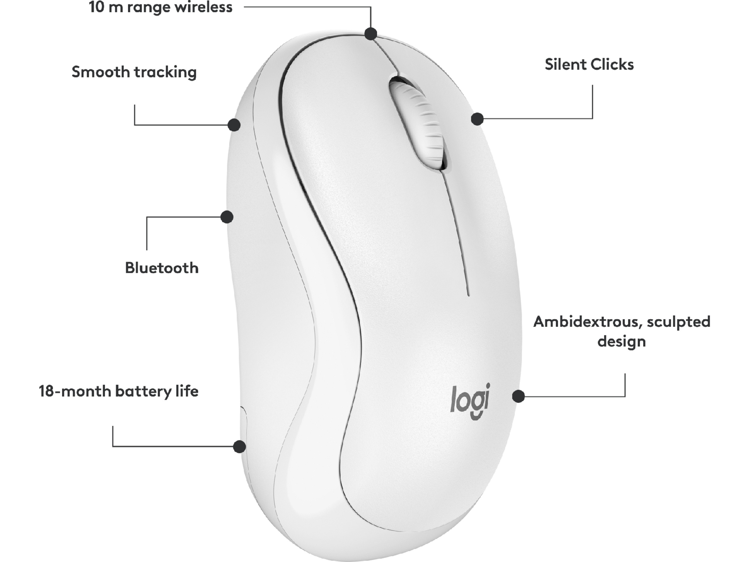 Logitech M240 Trådløs Mus (off-white) Mus