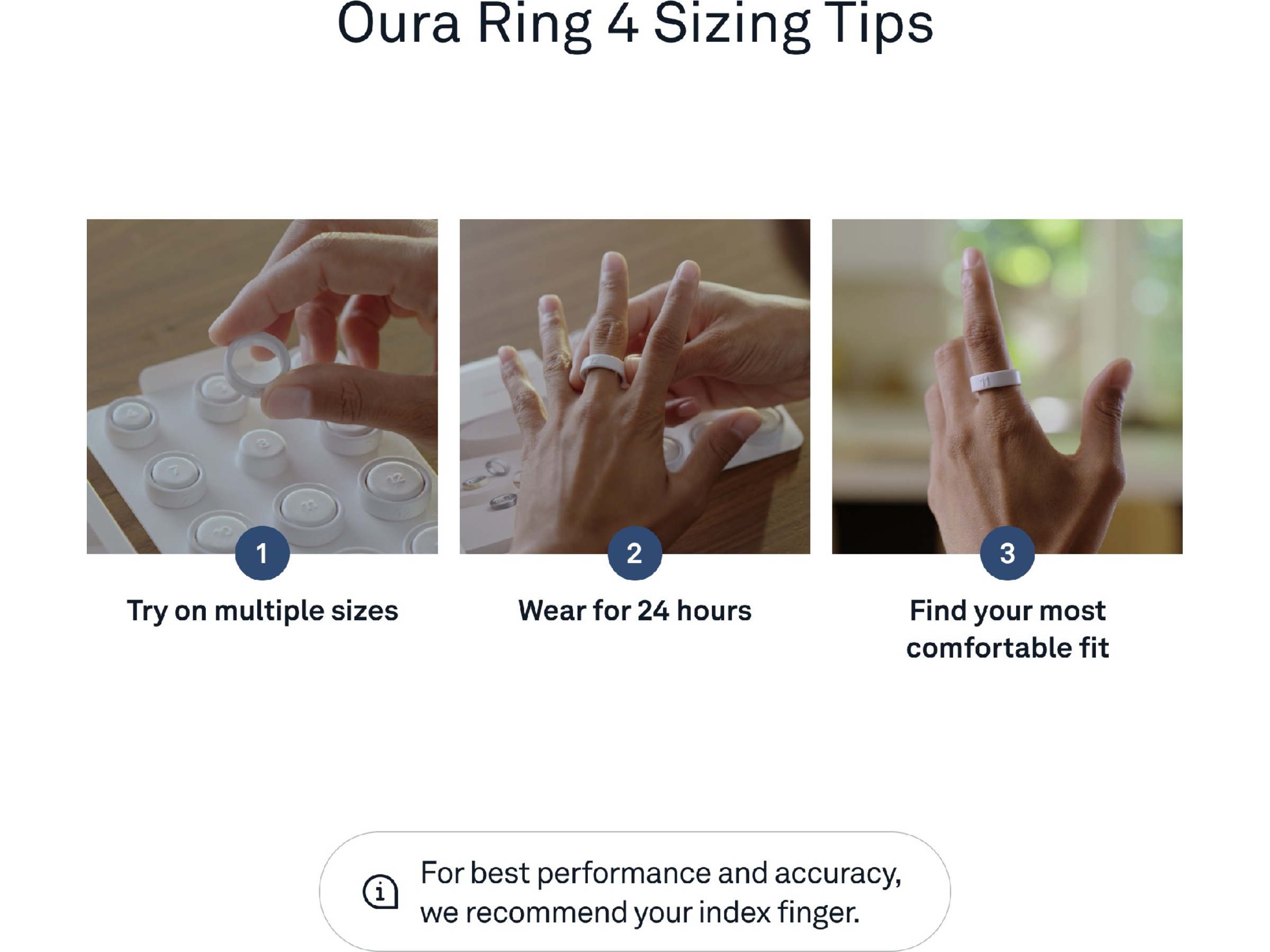 Oura Ring 4 størrelsessæt Smart ring
