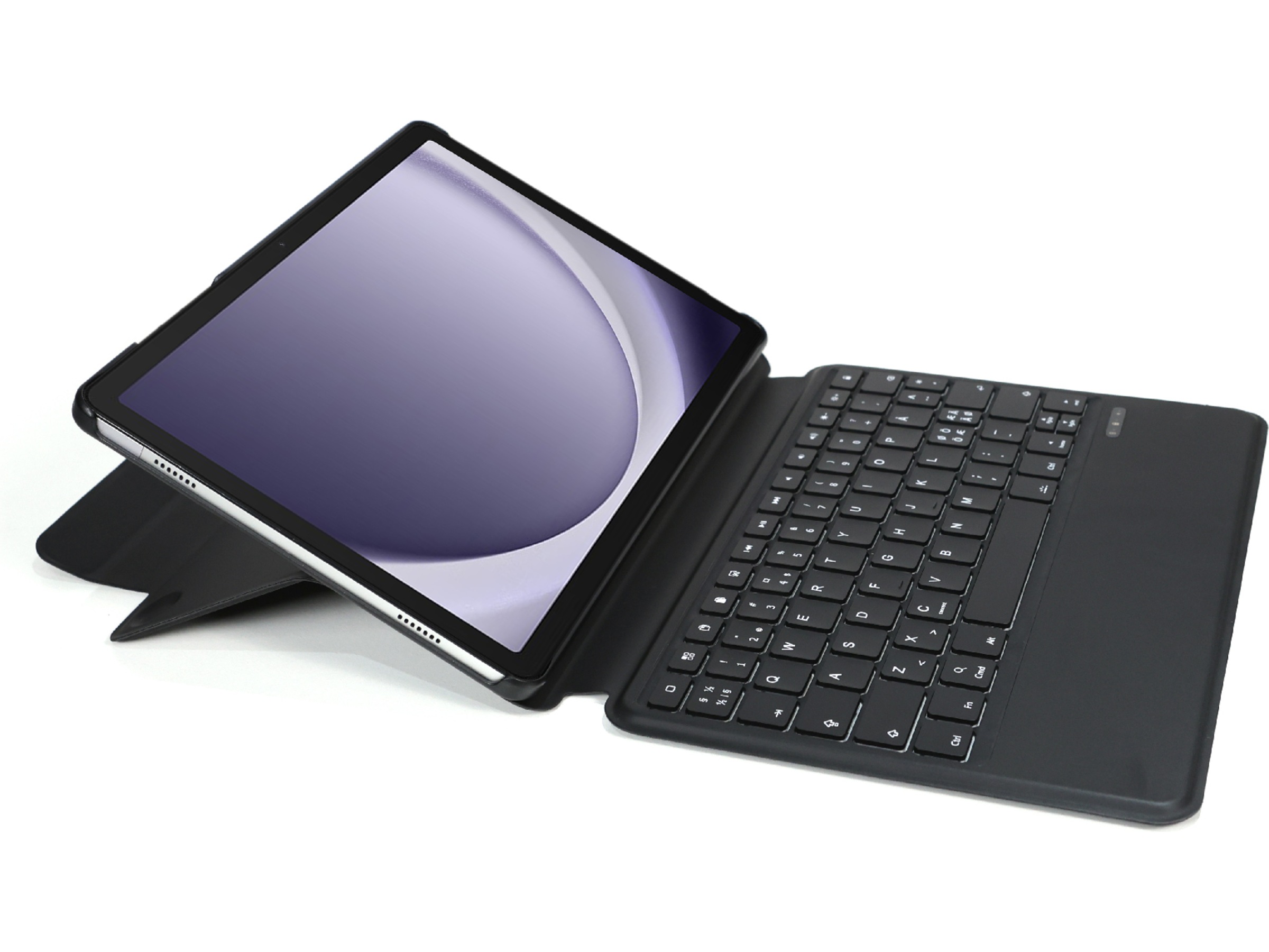 Gre8t Galaxy Tab A9+ tastaturcover (sort) Tastatur og stylus