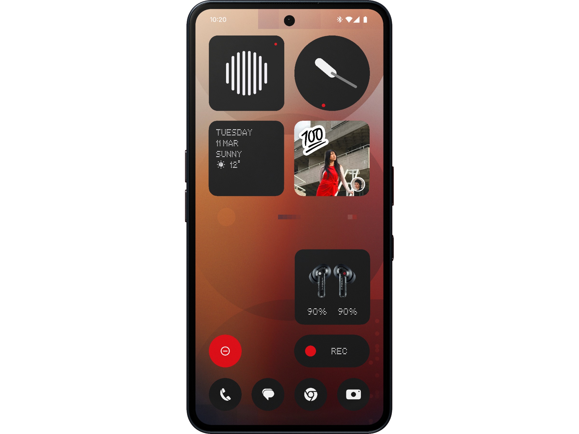 Nothing Phone (3a) 256GB (sort) Mobiltelefoner