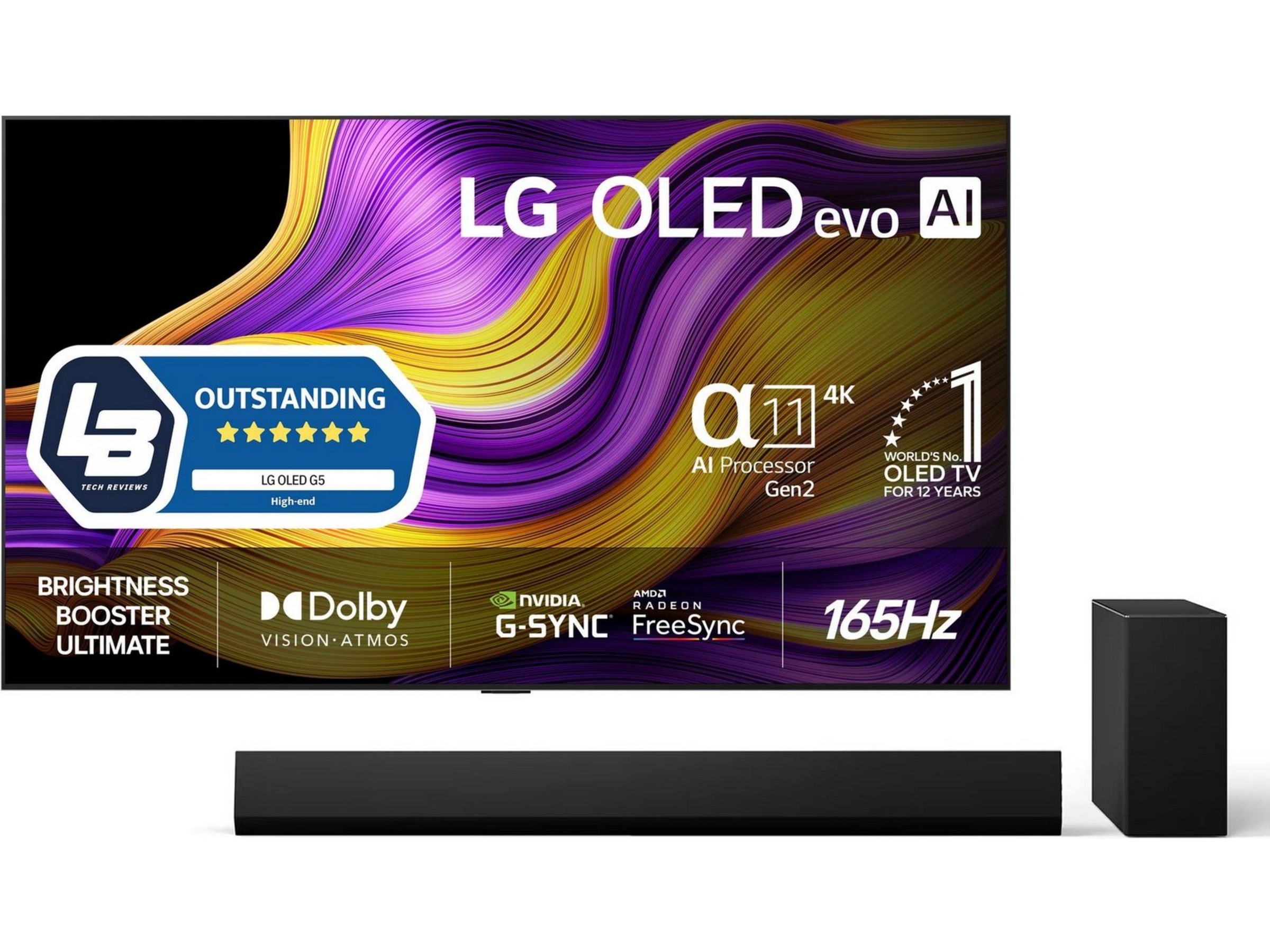 LG 55" G5 AI 4K OLED Smart TV (2025) + Soundbar 50 - 59 tommer TV