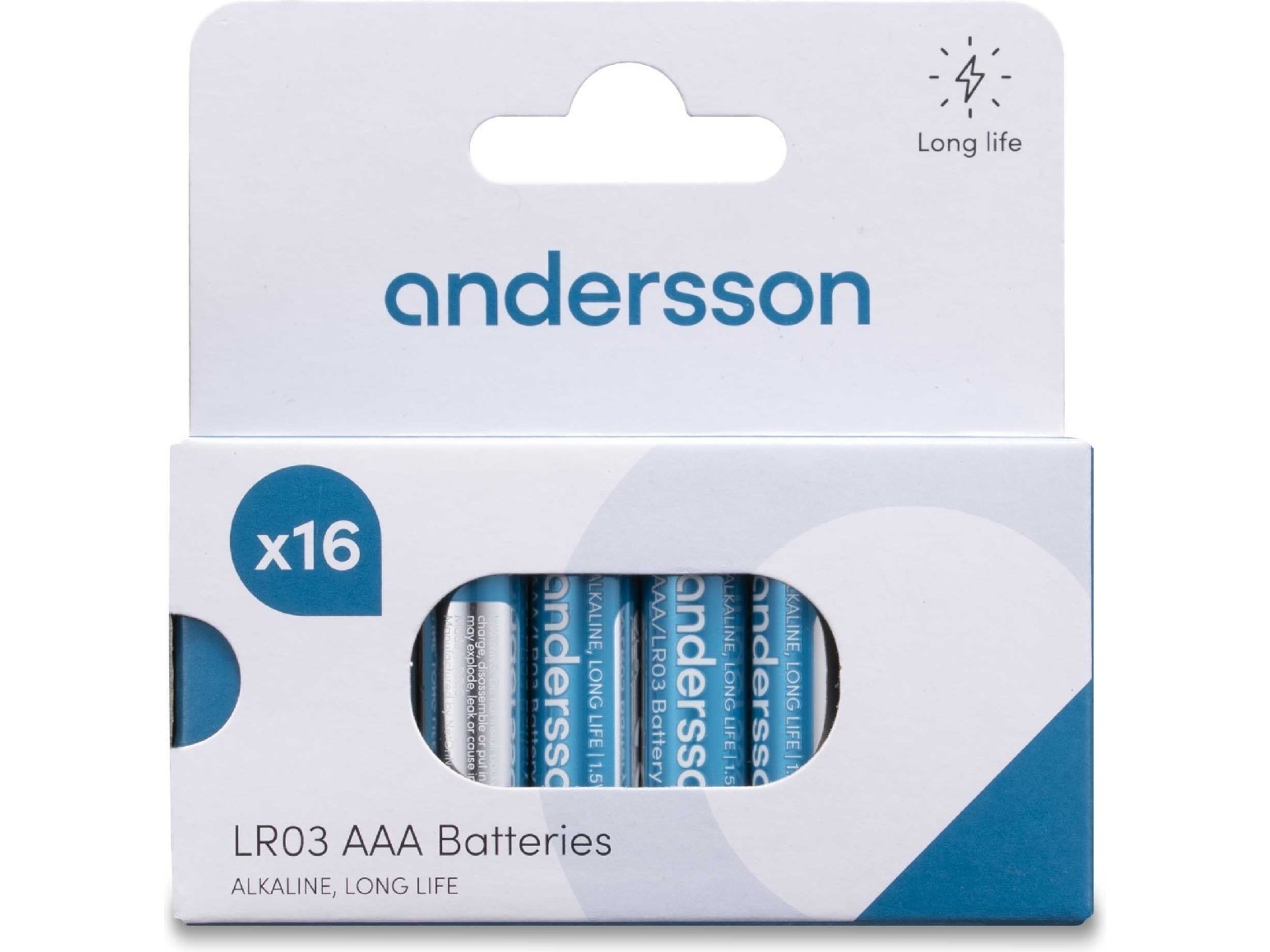 Andersson AAA batterier, 2x16-pk Generelle batterier
