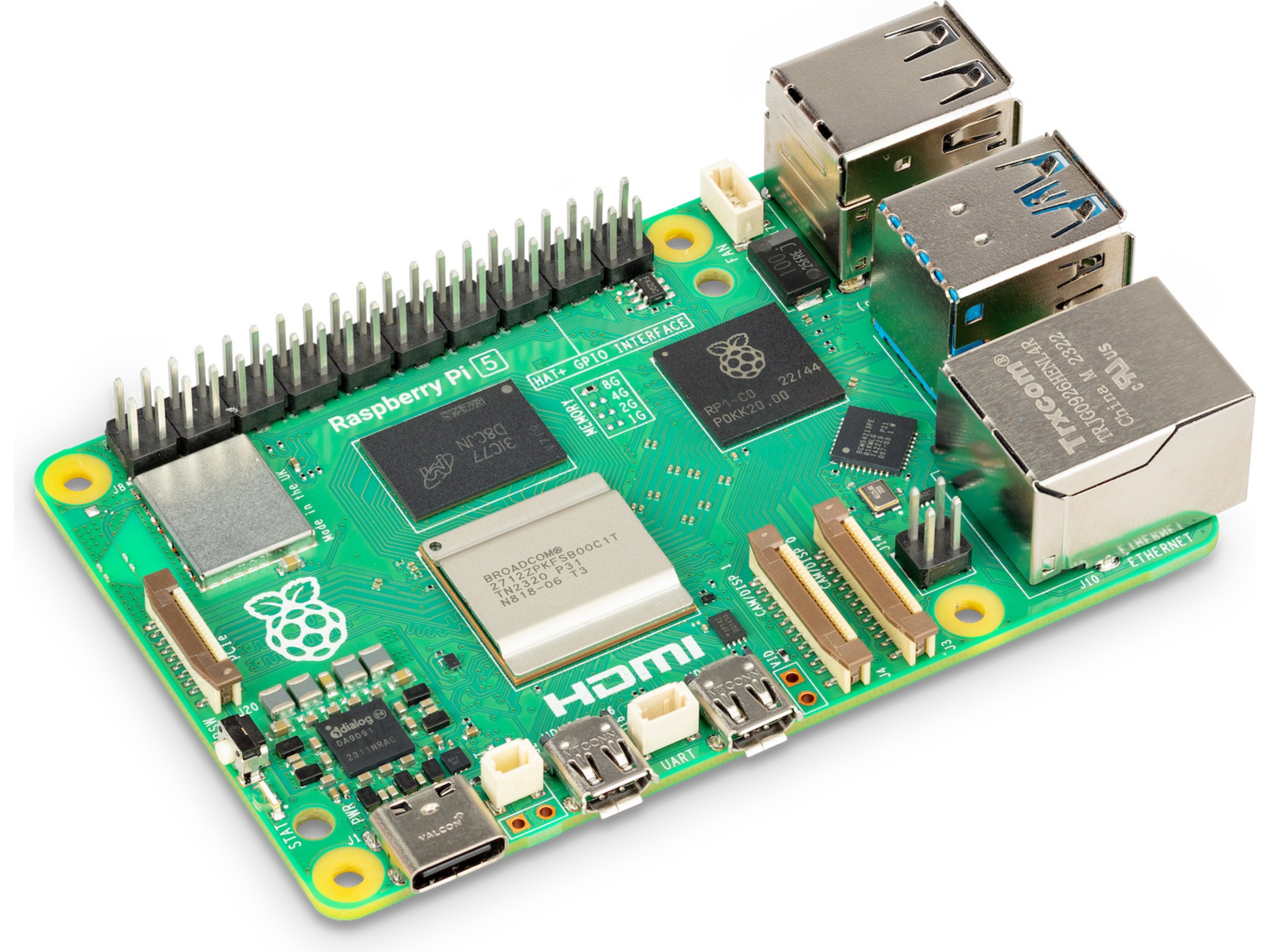 Raspberry Pi 5 Model B, 4GB RAM Integreret CPU