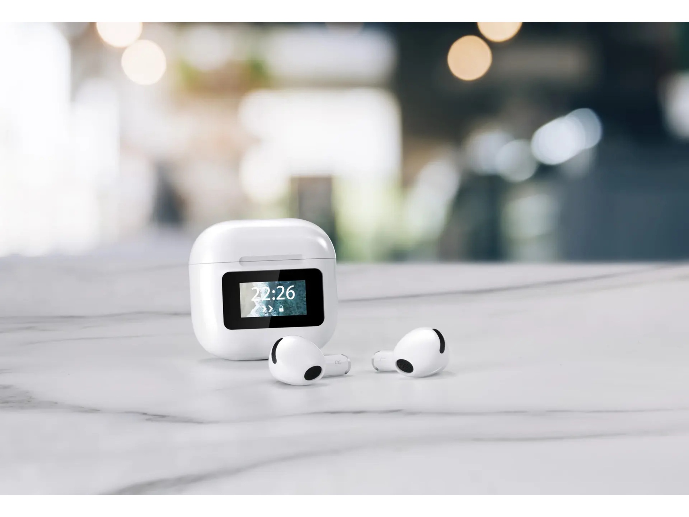 Andersson TWP-D2500 trådlösa hörlurar (vita) In-ear høretelefoner