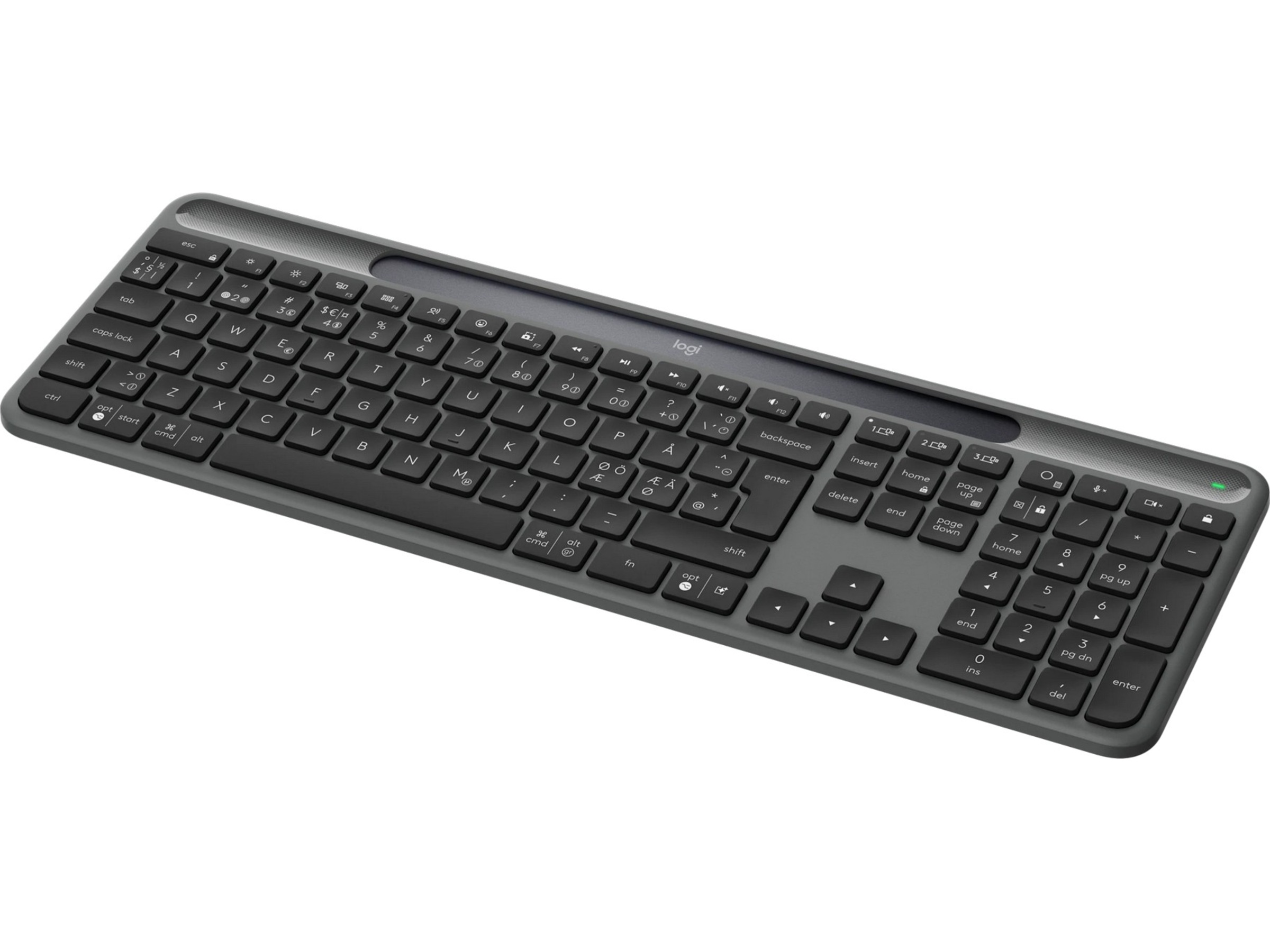Logitech Signature Slim Solar+ Trådløst Tastatur K980 (grafitgrå) Keyboards