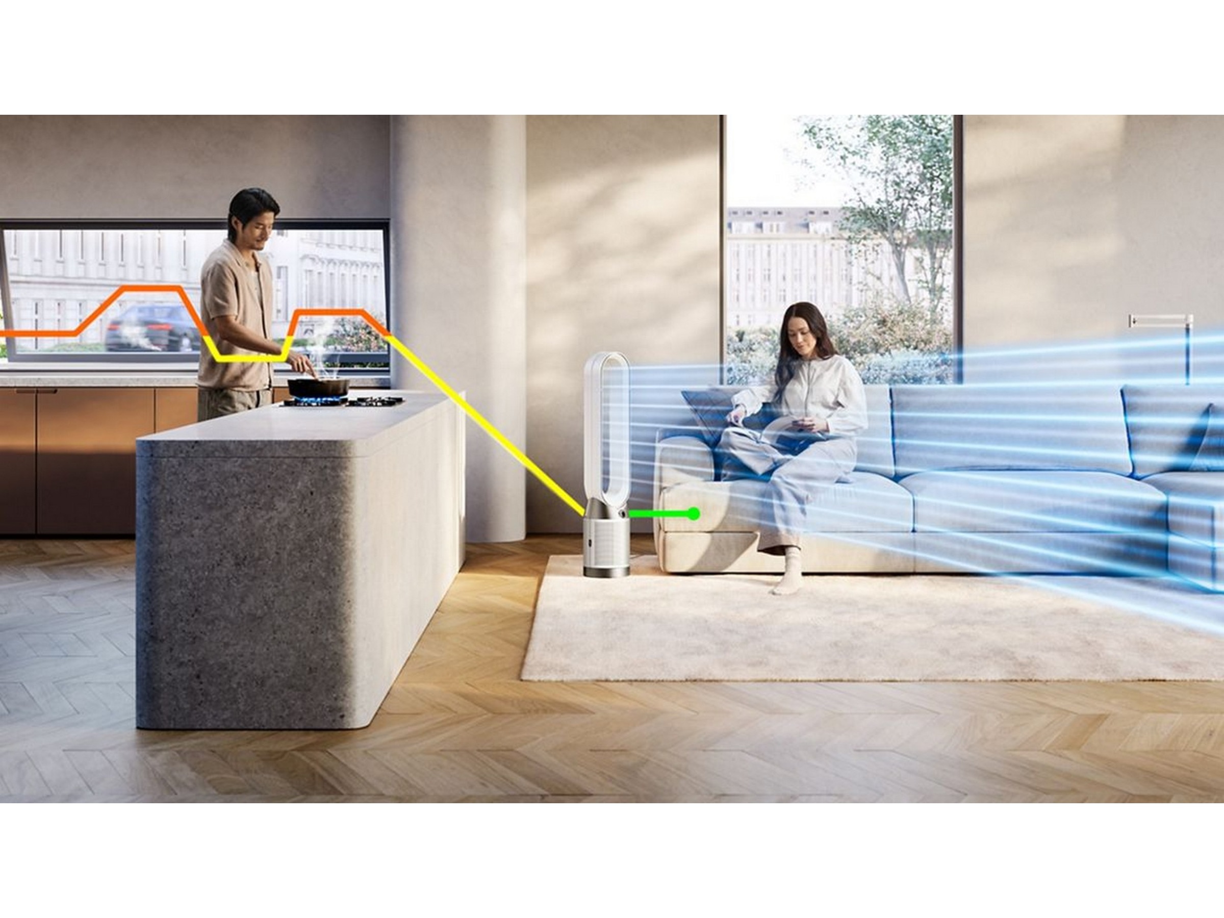 Dyson Cool PC1 luftrenser og ventilator (hvid) Luftrensere