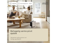 Mill Compact blæserovn 1800W med fod (hvid) Ventilatorer og varmluftovne