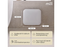 Mill Steel IB250 Panel ovn 250W (hvid) Varmepaneler
