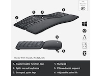 Logitech ERGO K860 Trådlös Tastatur Keyboards