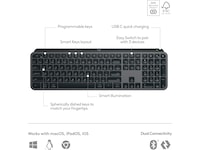 Logitech MX Keys S Trådløst Tastatur (graphite) Keyboards