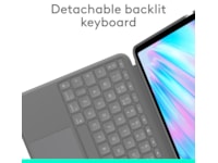 Logitech iPad Air 11" Combo Touch tastaturcover (oxford grey) Tastatur og stylus