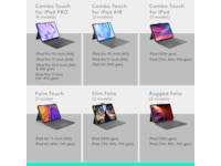 Logitech iPad Air 13" Combo Touch tastaturcover (oxford grå) Tastatur og stylus