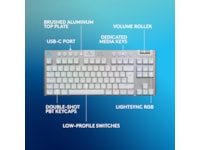 Logitech G915 X Lightspeed TKL Trådløst Gamingtastatur (hvidt) Gamingkeyboard