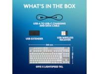 Logitech G915 X Lightspeed TKL Trådløst Gamingtastatur (hvidt) Gamingkeyboard