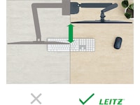 Leitz Ergo Monitor Arm Single, pladsbesparende, 17-32" flad/buet skærm Væg ophæng
