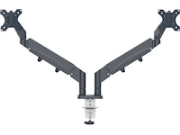 Leitz Ergo Monitor Arm Dual, pladsbesparende 17"-32" flad / buet skærm Væg ophæng