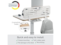 Leitz Ergo Pegboard Organiseringstavle med laptop holder, 80x25 cm Opbevaring & organisering