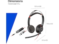 Poly Blackwire 5220 MS Teams USB-C Headset Kablet headset
