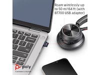 Poly Voyager 4320-M MS USB-C headset med opladningsstander Trådløst headset
