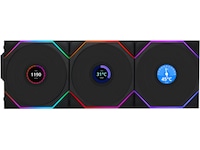 Lian Li UNI FAN TL Wireless LCD Reverse 3pk (sort) Blæsere