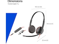 Poly Blackwire 3225 Stereo USB-C Headset Kablet headset