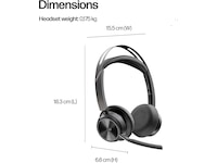 HP Poly Voyager Focus 2 MS USB-C trådløst headset Trådløst headset