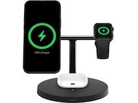 Belkin 3-i-1 Qi2 15W Ladestativ (sort) Trådløs oplader
