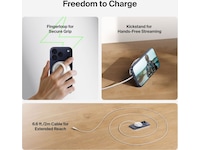 Belkin UltraCharge magnetisk ladeplade 25W Qi2 med stativ Trådløs oplader