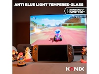 KONIX NSW2 hærdet glas 9H Håndholdte spillekonsoller