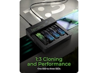  ICY BOX 4 bay Clone and DockingSation Dockingstation og USB-hub