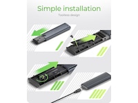 Icy Box M.2 NVMe & SATA M.2 SSD kabinet Eksterne Kabinetter