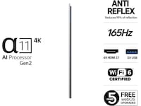 LG 83" G5 AI 4K OLED Smart TV (2025) + Soundbar Over 80 tommer TV