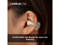 Sony LinkBuds Clip åbne øretelefoner (gråbeige) Høretelefoner