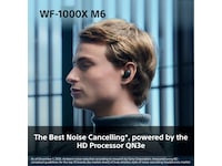 Sony WF-1000XM6 trådløse øretelefoner med støjdæmpning (Platinum Silver) In-ear høretelefoner