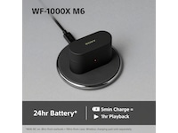 Sony WF-1000XM6 trådløse øretelefoner med støjdæmpning (Platinum Silver) In-ear høretelefoner